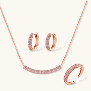 Pink Pavé Schmuckset (3-teilig)