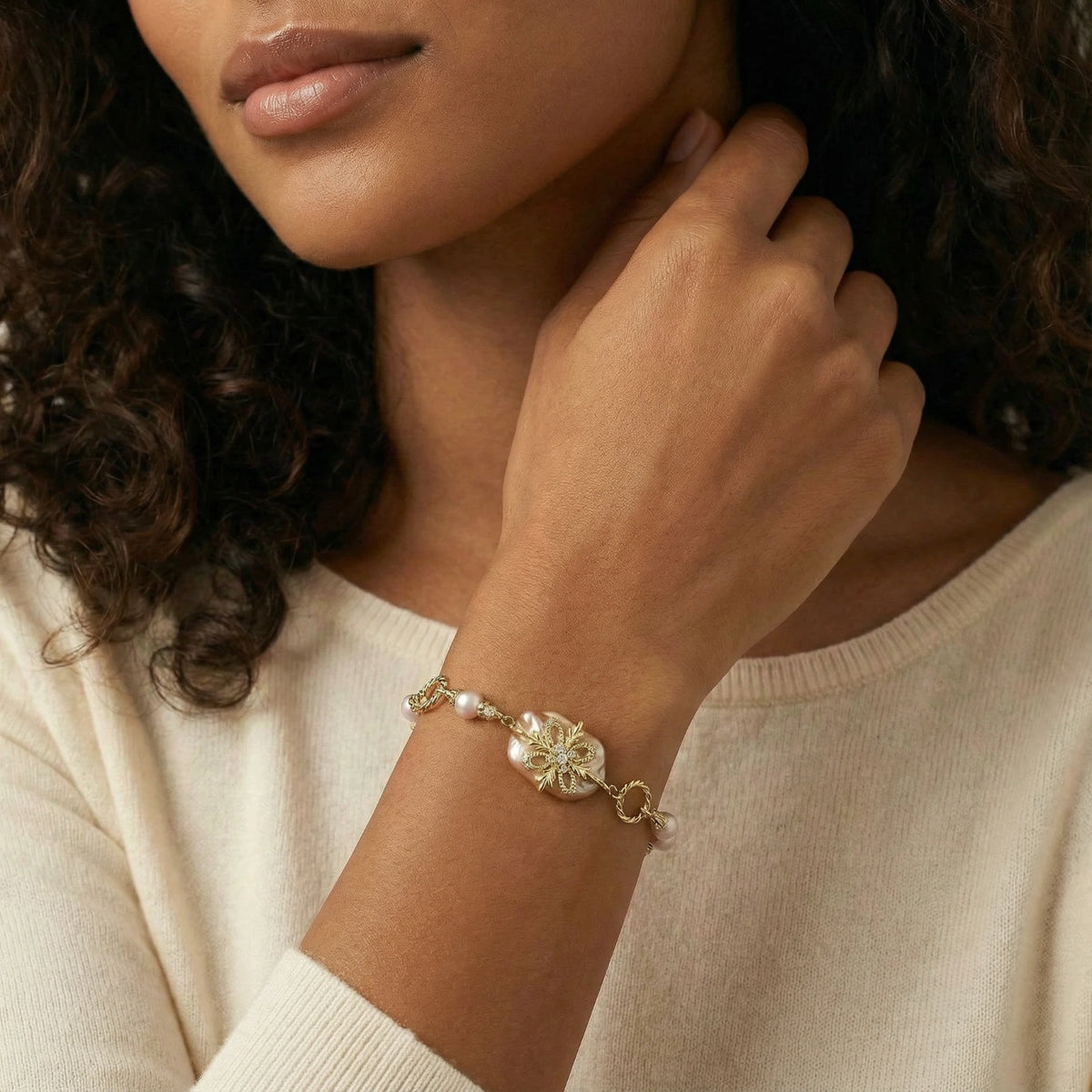 Baroque Bloom Perlen-Armband