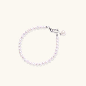 Pearlescent Perlen-Armband Silber